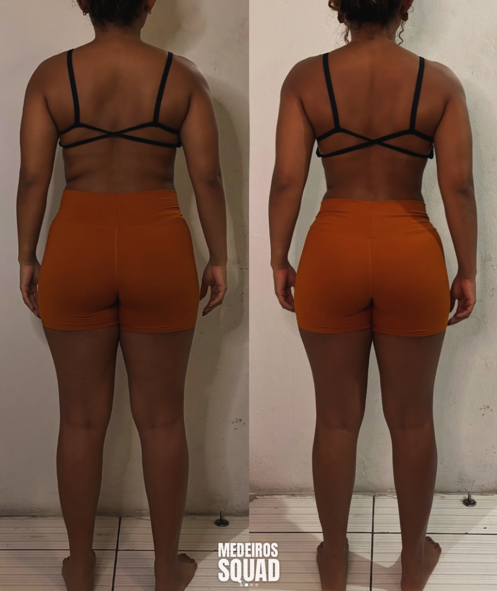 Antes e depois: resultado real de aluna da consultoria online feminina